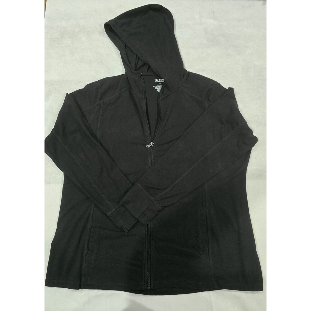 Tek Gear Womens Hoodie Size 2XL Full Zip Front 2 Lower Slant Pockets